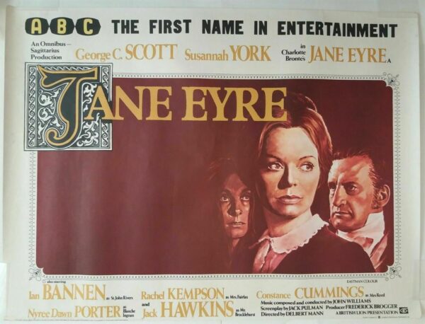 JANE EYRE ORIGINAL ABC CINEMA UK QUAD FILM POSTER 1970