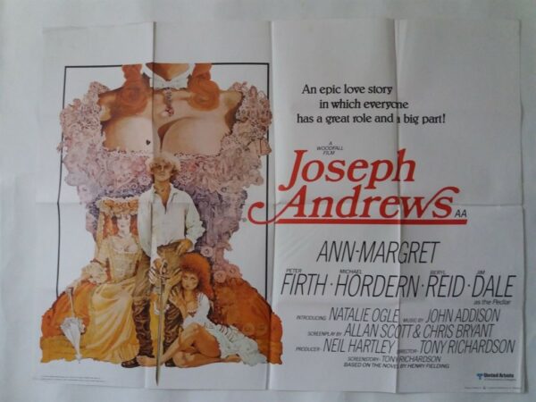 JOSEPH ANDREWS ORIGINAL UK QUAD FILM POSTER 1976