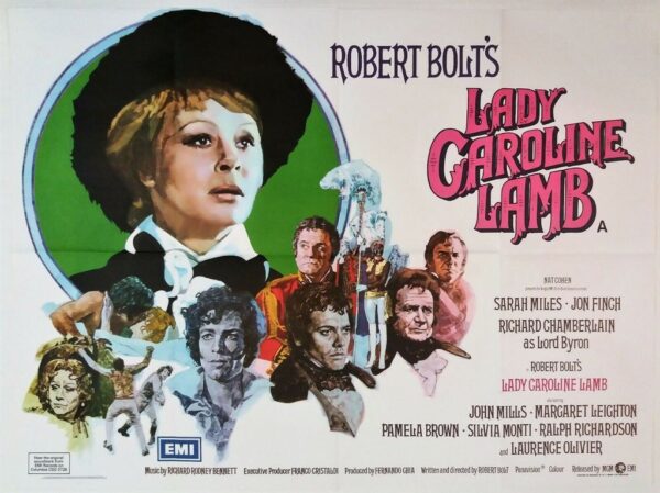 LADY CAROLINE LAMB  ORIGINAL UK QUAD FILM POSTER 1972
