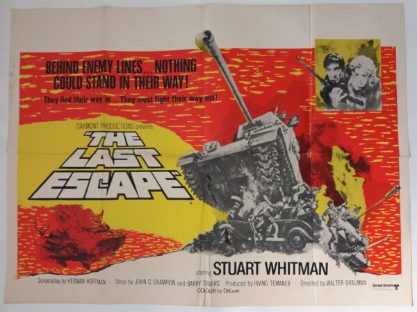 THE LAST ESCAPE ORIGINAL UK QUAD FILM POSTER 1970 
