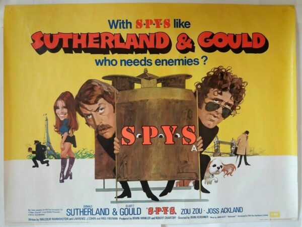  S.P.Y.S ORIGINAL UK QUAD FILM POSTER 1974