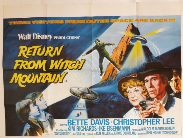 RETURN FROM WITCH MOUNTAIN ORIGINAL UK QUAD FILM POSTER 1978 