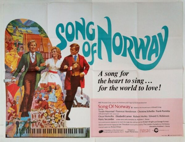 SONG OF NORWAY ORIGINAL UK QUAD FILM POSTER 1970 