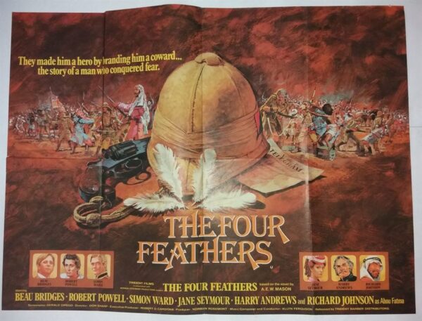 THE FOUR FEATHERS ORIGINAL UK QUAD FILM POSTER 1978