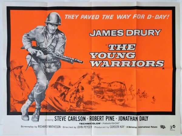 THE YOUNG WARRIORS ORIGINAL UK QUAD FILM POSTER 1967
