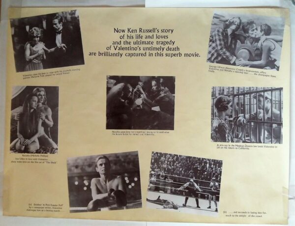 VALENTINO ORIGINAL UK MARLER HALEY QUAD FILM POSTER 1977