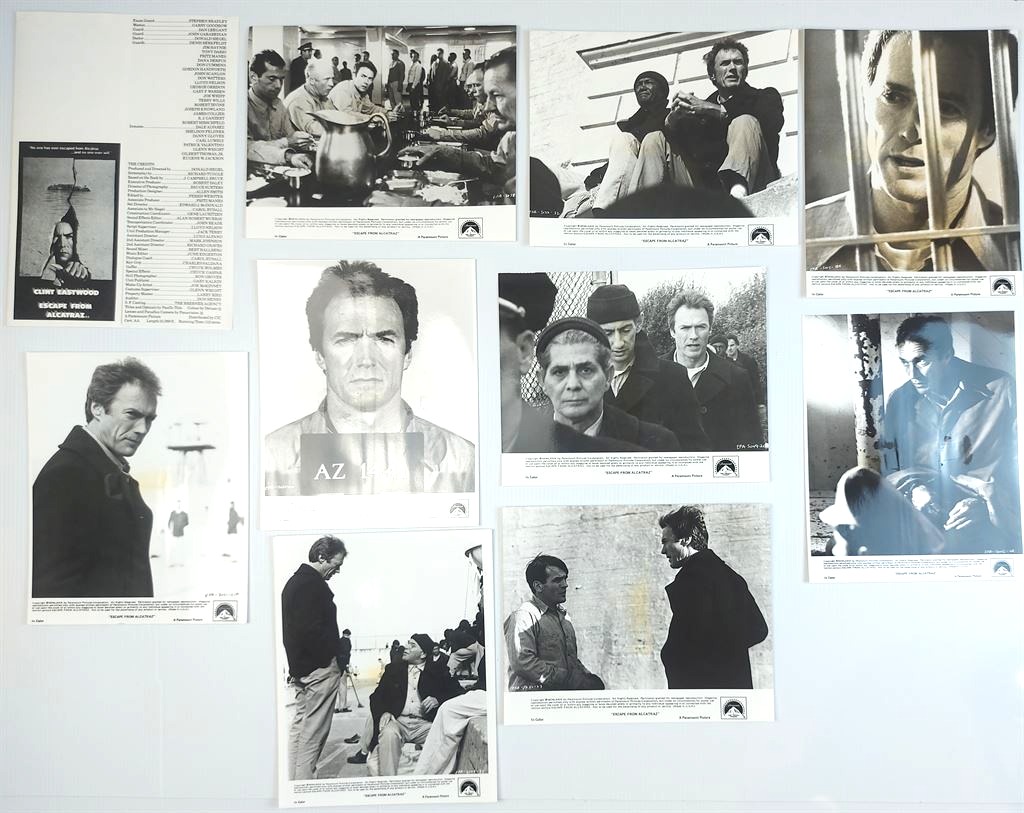 ESCAPE FROM ALCATRAZ ORIGINAL UK PUBLICITY PRESS KIT STILLS 1979