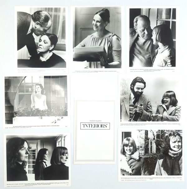 INTERIORS ORIGINAL UK PUBLICITY PRESS KIT STILLS 1978