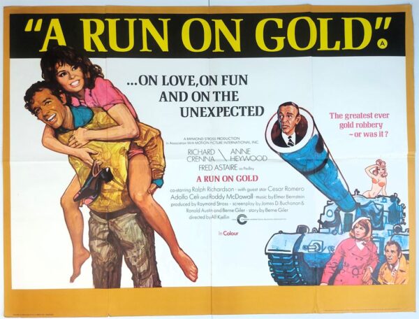 A RUN ON GOLD ORIGINAL UK QUAD FILM POSTER 1969