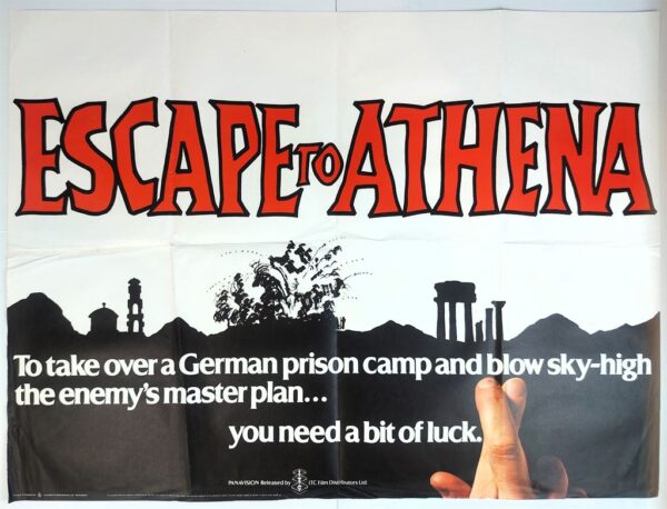 ESCAPE TO ATHENA ADVANCED TEASER ORIGINAL UK QUAD FILM POSTER 1979