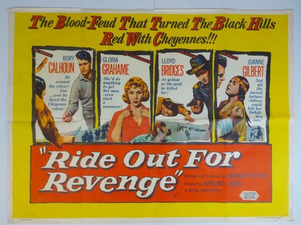 RIDE OUT FOR REVENGE ORIGINAL UK QUAD FILM POSTER 1975