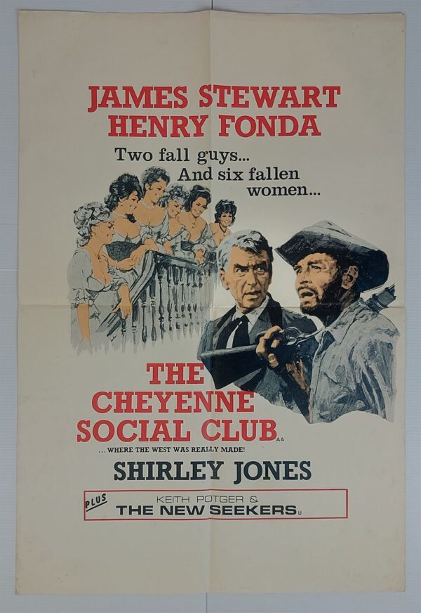 THE CHEYENNE SOCIAL CLUB ORIGINAL UK DOUBLE CROWN FILM POSTER 1970