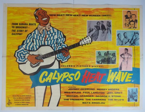 CALYPSO HEAT WAVE ORIGINAL UK QUAD FILM POSTER 1957