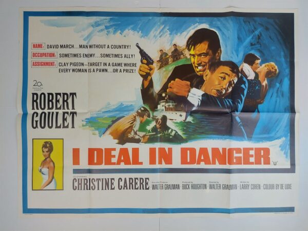 I DEAL IN DANGER ORIGINAL UK QUAD FILM POSTER 1966