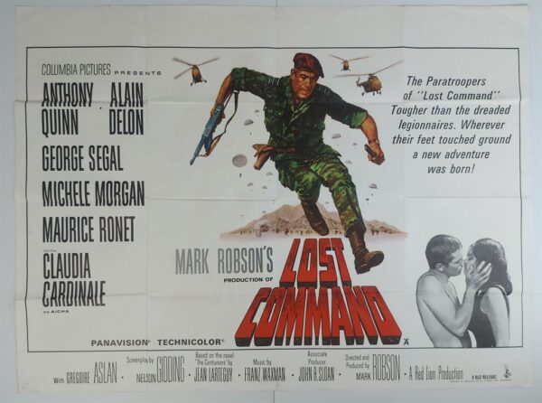 LOST COMMAND ORIGINAL UK QUAD FILM POSTER 1966