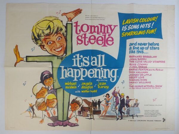 IT'S ALL HAPPENING ORIGINAL UK QUAD FILM POSTER 1963
