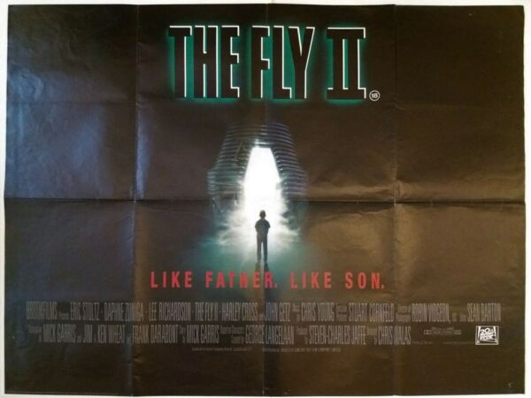 THE FLY 2 ORIGINAL UK QUAD FILM POSTER 1989