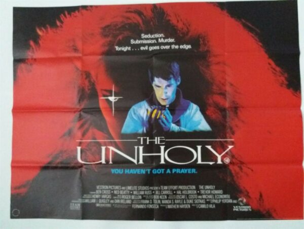THE UNHOLY ORIGINAL UK QUAD FILM POSTER 1988
