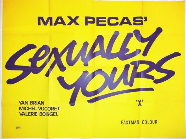 SEXUALLY YOURS ORIGINAL UK QUAD FILM POSTER 1974