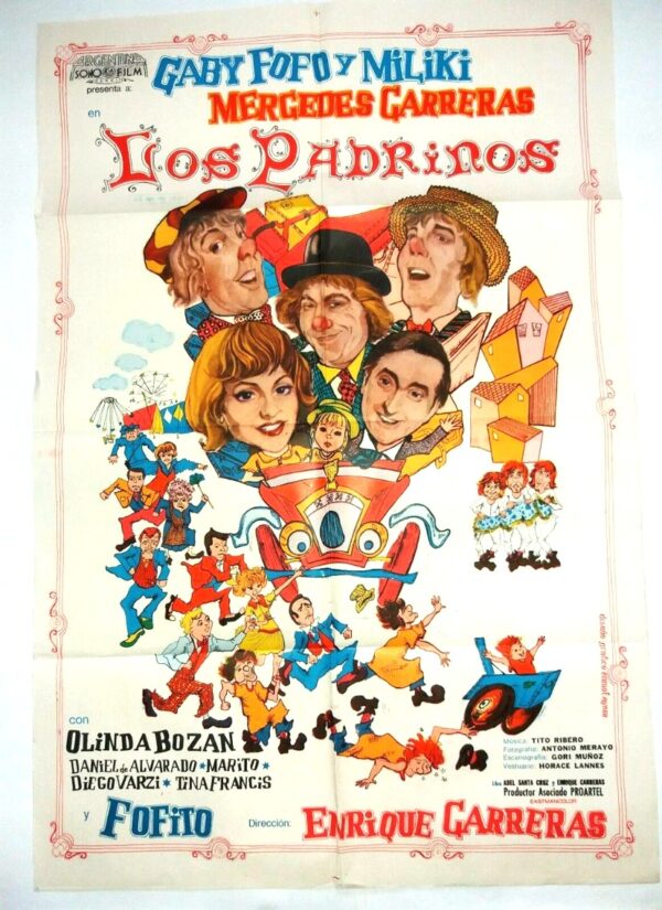 LOS PADRINOS ORIGINAL ARGENTINA FILM POSTER ARGENTINA FILM POSTER 1973