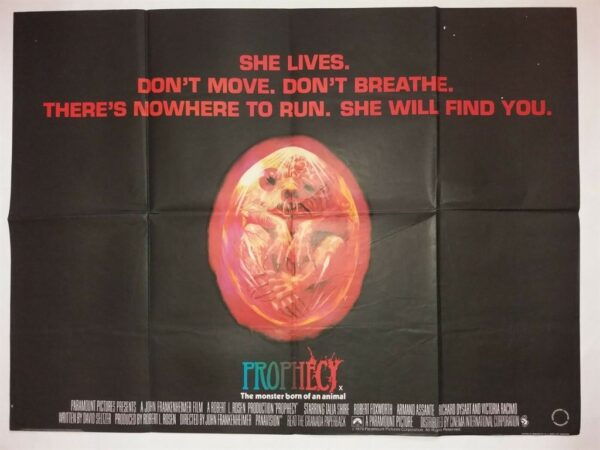 PROPHECY ORIGINAL UK QUAD FILM POSTER 1979
