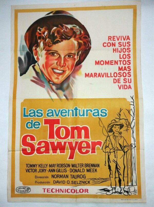  LAS AVENTURAS DE TOM SAWYER (TOM SAWYER) ORIGINAL ARGENTINA FILM POSTER 1973 