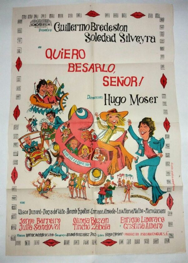 QUIERO BESARLO SENOR ORIGINAL ARGENTINA FILM POSTER 1972 