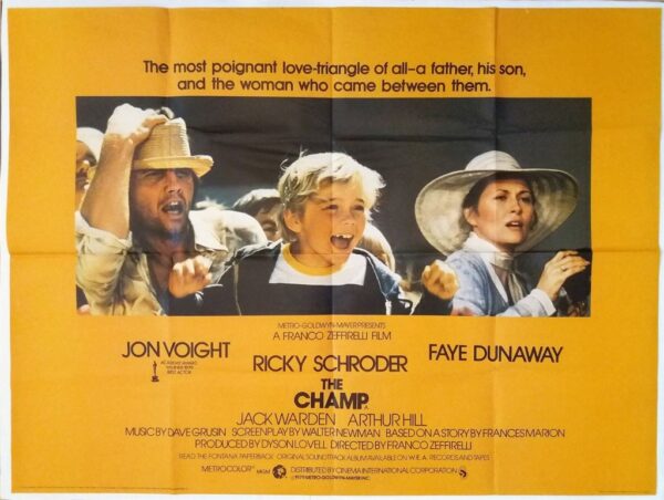 THE CHAMP ORIGINAL UK QUAD FILM POSTER 1979