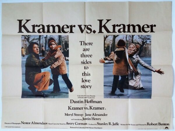 KRAMER vs. KRAMER ORIGINAL UK QUAD FILM POSTER 1979
