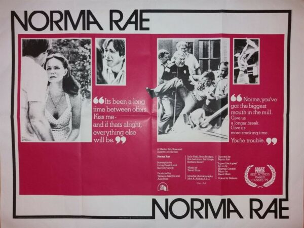 NORMA RAE ORIGINAL UK QUAD FILM POSTER 1979