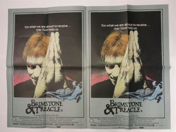 BRIMSTONE & TREACLE ORIGINAL UK QUAD FILM POSTER 1982