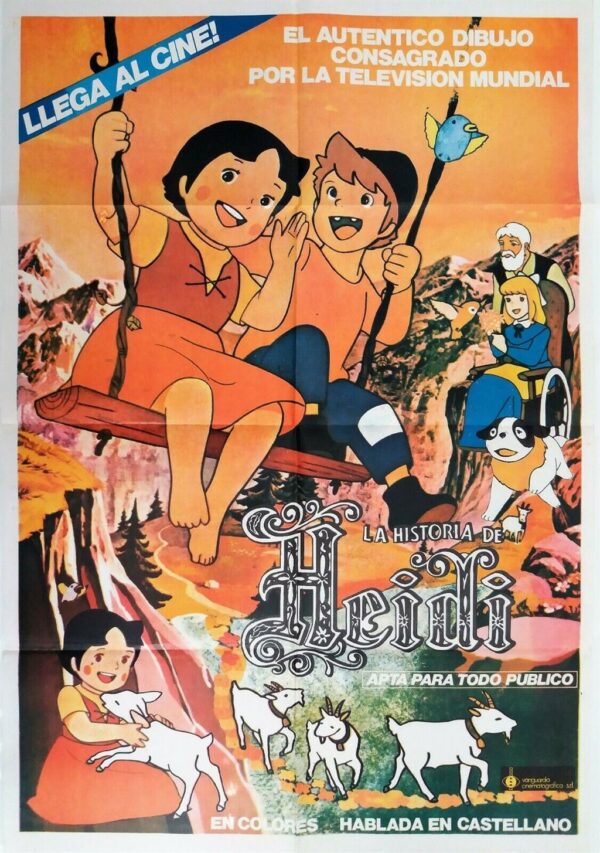LA HISTORIA DE HEIDI ORIGINAL ARGENTINA FILM POSTER 1974 