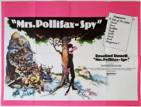 MRS POLLIFAX-SPY ORIGINAL UK QUAD FILM POSTER 1970 