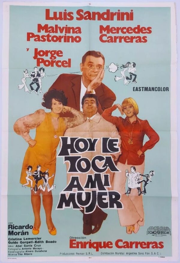 HOY LE TOCA A MI MUJER (TODAY IT'S MY WIFE'S TURN) ORIGINAL ARGENTINA FILM POSTER 1973