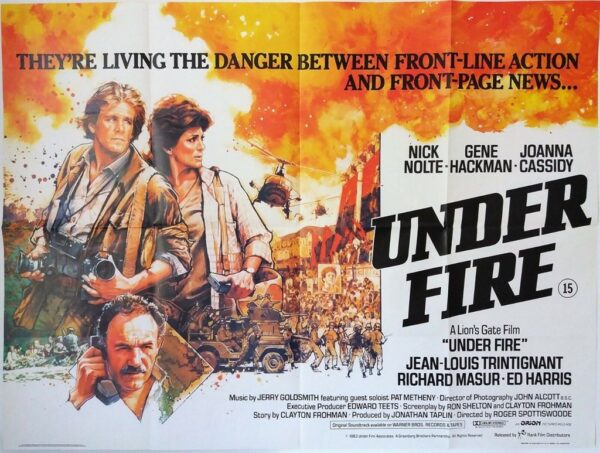 UNDER FIRE ORIGINAL UK QUAD FILM POSTER 1983 