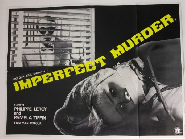IMPERFECT MURDER ORIGINAL UK QUAD FILM POSTER 1966 