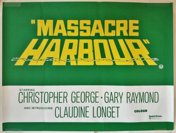 MASSACRE HARBOUR ORIGINAL UK QUAD FILM POSTER 1968