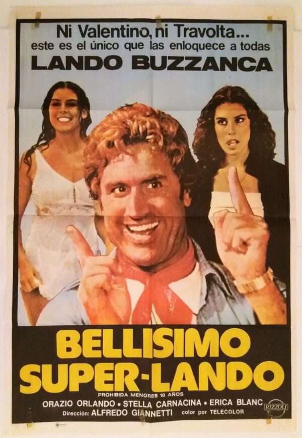 BELLISIMO SUPER-LANDO ORIGINAL ARGENTINA FILM POSTER