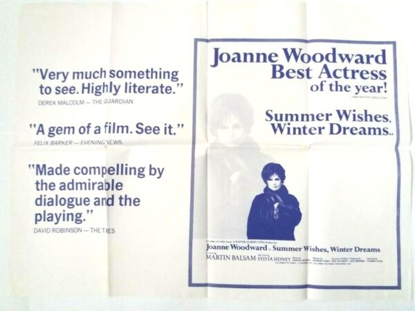 SUMMER WISHES, WINTER DREAMS ORIGINAL UK QUAD FILM POSTER 1973