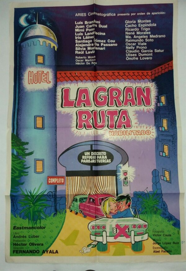 LA GRAN RUTA (THE BIG HIGHWAY) ORIGINAL ARGENTINA FILM POSTER 1971