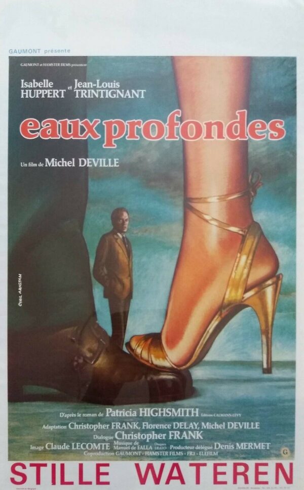 EAUX PROFONDES ORIGINAL BELGIAN FILM POSTER 1981