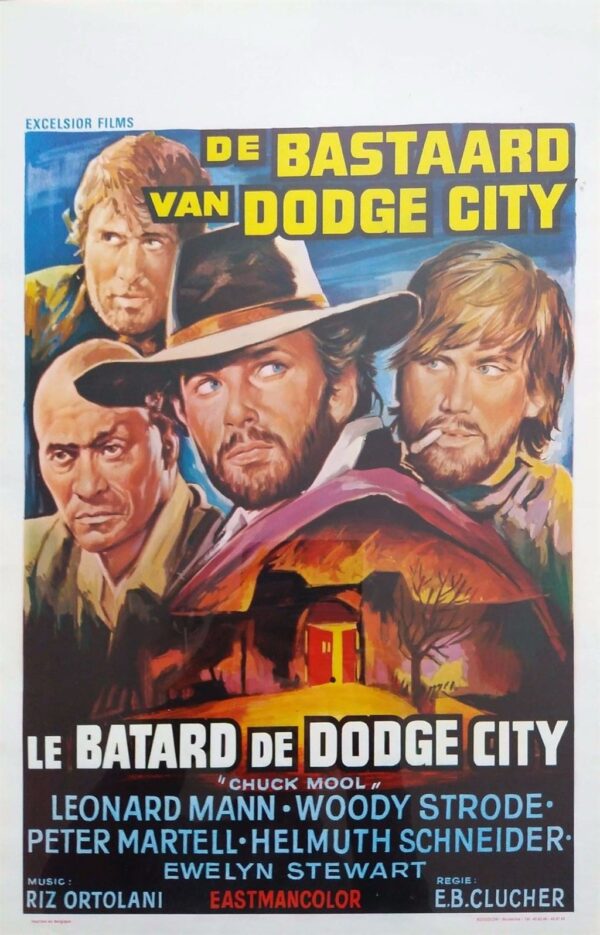 CHUCK MOOL (THE UNHOLY FOUR) ORIGINAL BELGIAN FILM POSTER 1970 