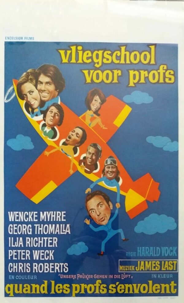 VLIESCHOOL VOOR PROFS ORIGINAL BELGIAN FILM POSTER 1970
