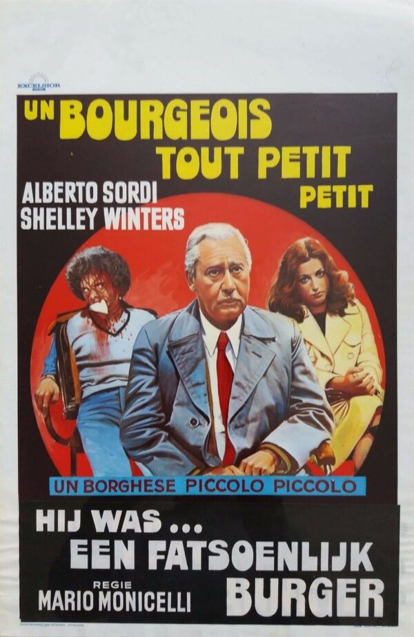 UN BOURGEOIS TOUT PETIT PETIT (AN AVERAGE LITTLE MAN) ORIGINAL BELGIAN FILM POSTER 1977