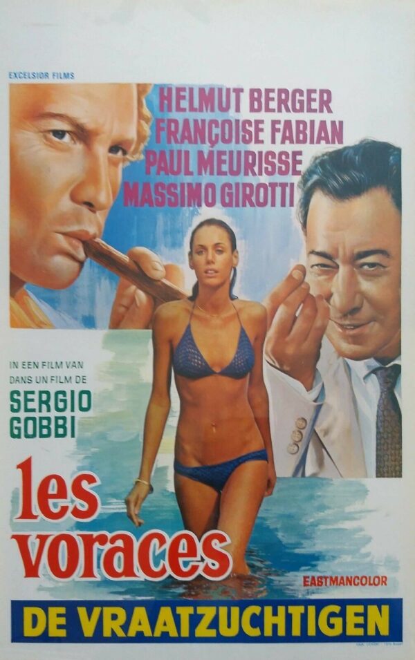 LES VORACES (THE VORACIOUS ONES) ORIGINAL BELGIAN FILM POSTER 1973