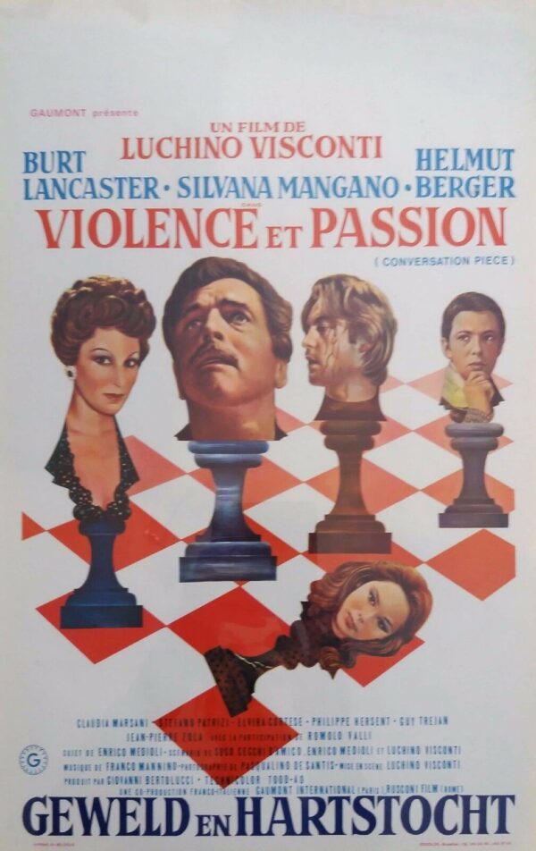 CONVERSATION PIECE ORIGINAL BELGIAN FILM POSTER 1974
