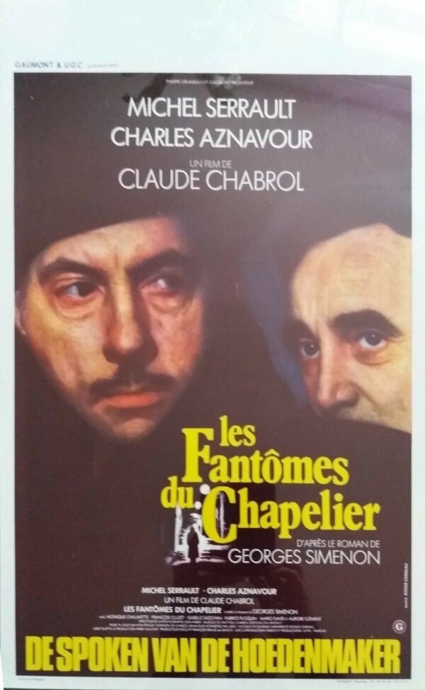LES FANTOMES DU CHAPELIER (THE HATTER'S GHOST) ORIGINAL BELGIAN FILM POSTER 1982