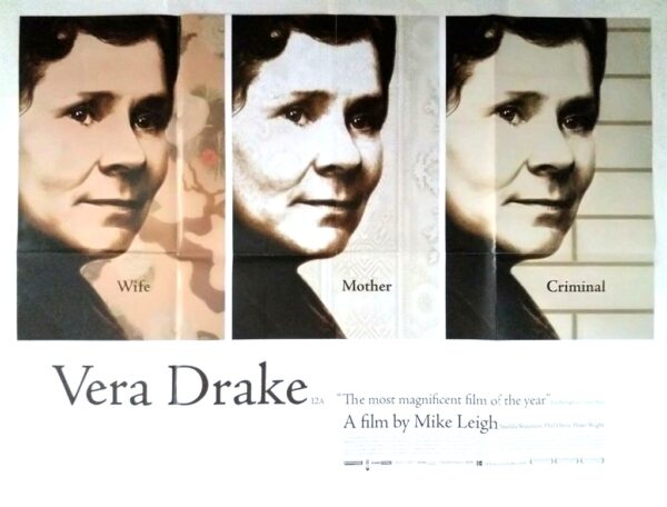 VERA DRAKE ORIGINAL UK QUAD FILM POSTER 2004