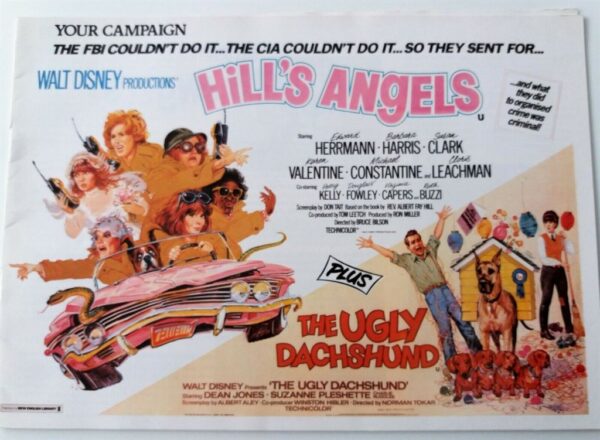 HILL'S ANGELS/THE UGLY DACHSHUND ORIGINAL FILM CAMPAIGN BOOK 1979