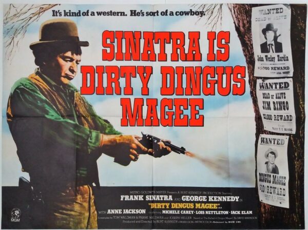 DIRTY DINGUS MAGEE ORIGINAL UK QUAD FILM POSTER 1970 